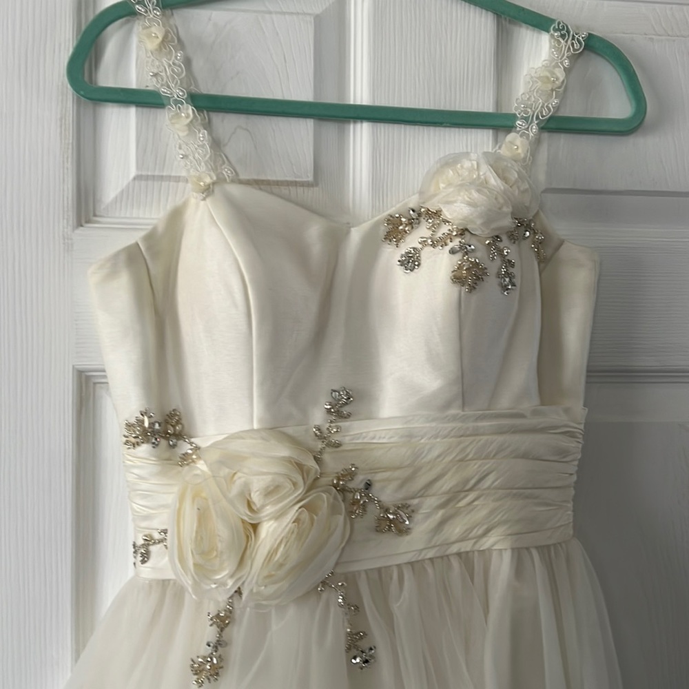 Amelia Couture Off White Party Dress